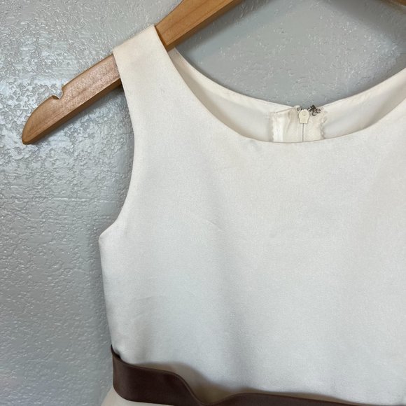 Alfred Angelo Cream Sheer Ruffle Tiered Skirt Dress Size 10 Perfect For Holidays - Picture 3 of 8